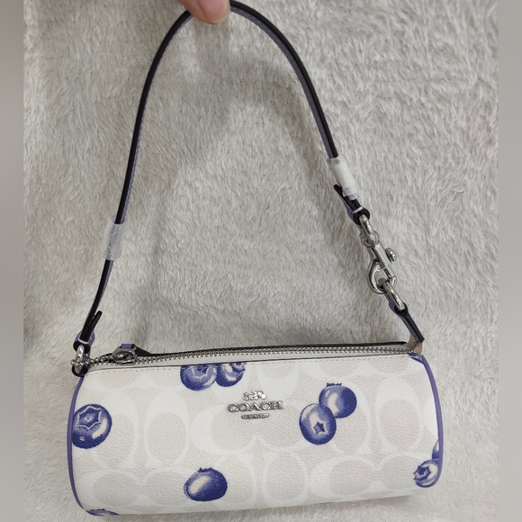 Coach Handbags - Nolita Barrel Bag In Signature Canvas With Blueberry Print